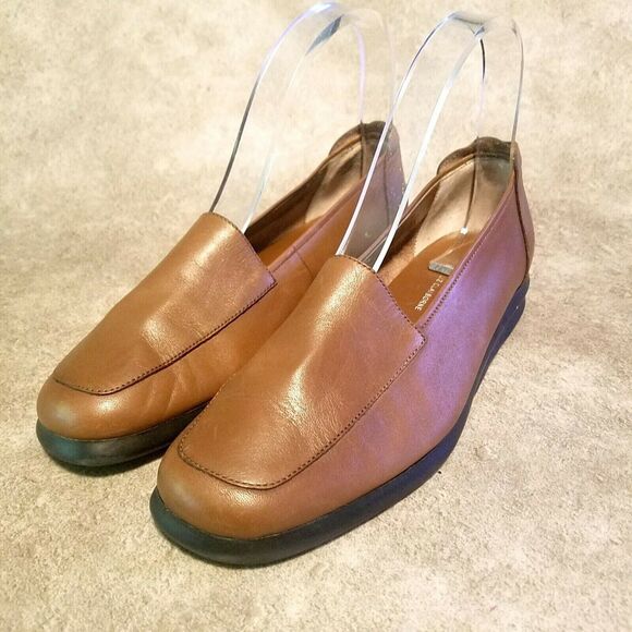 Lizflex by Liz Claiborne Womens Charleston Sz 7 Brown Leather Slip On Loafers - Picture 3 of 9